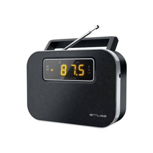 Muse , M-081R , Alarm function , 2-band PLL portable radio , Black