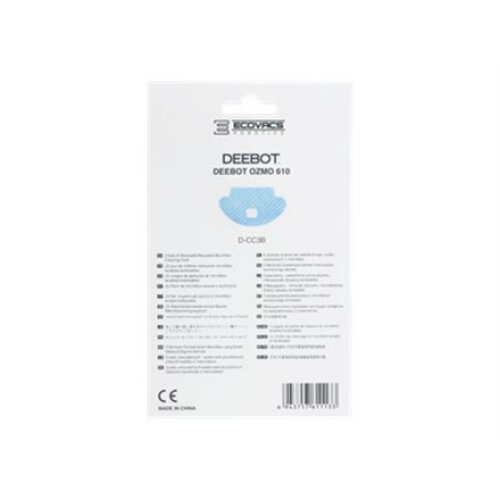 Ecovacs , Mopping cloth for OZMO 610/601 , D-CC3B , Blue