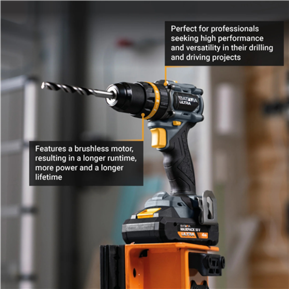Batavia B.V. 18V Cordless Brushless Combi Drill 70 Nm, Without Battery and Charger