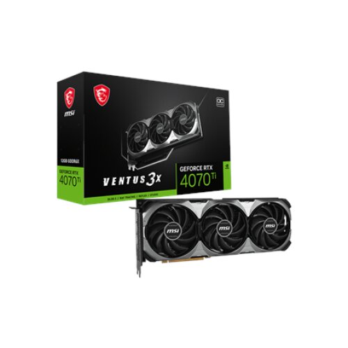 MSI GeForce RTX 4070 Ti VENTUS 3X E1 12G OC NVIDIA 12 GB GeForce RTX 4070 Ti GDDR6X PCI Express Gen 4 HDMI ports quantity 1