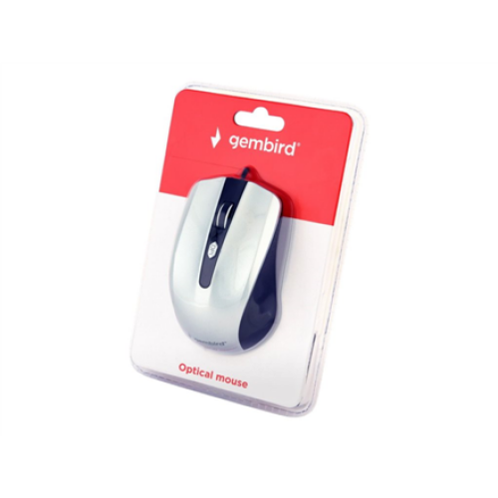 Gembird , Mouse , MUS-4B-01-BS , Standard , USB , Black/ silver