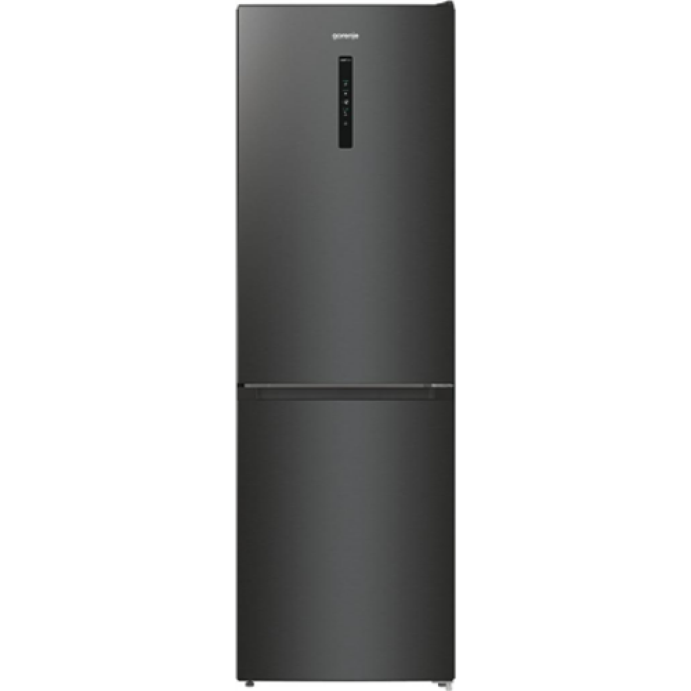 Gorenje Refrigerator NRK619EABXL4 Energy efficiency class E, Free standing, Combi, Height 185 cm, No Frost system, Fridge net capacity 204 L, Freezer net capacity 96 L, Display, 38 dB, Black