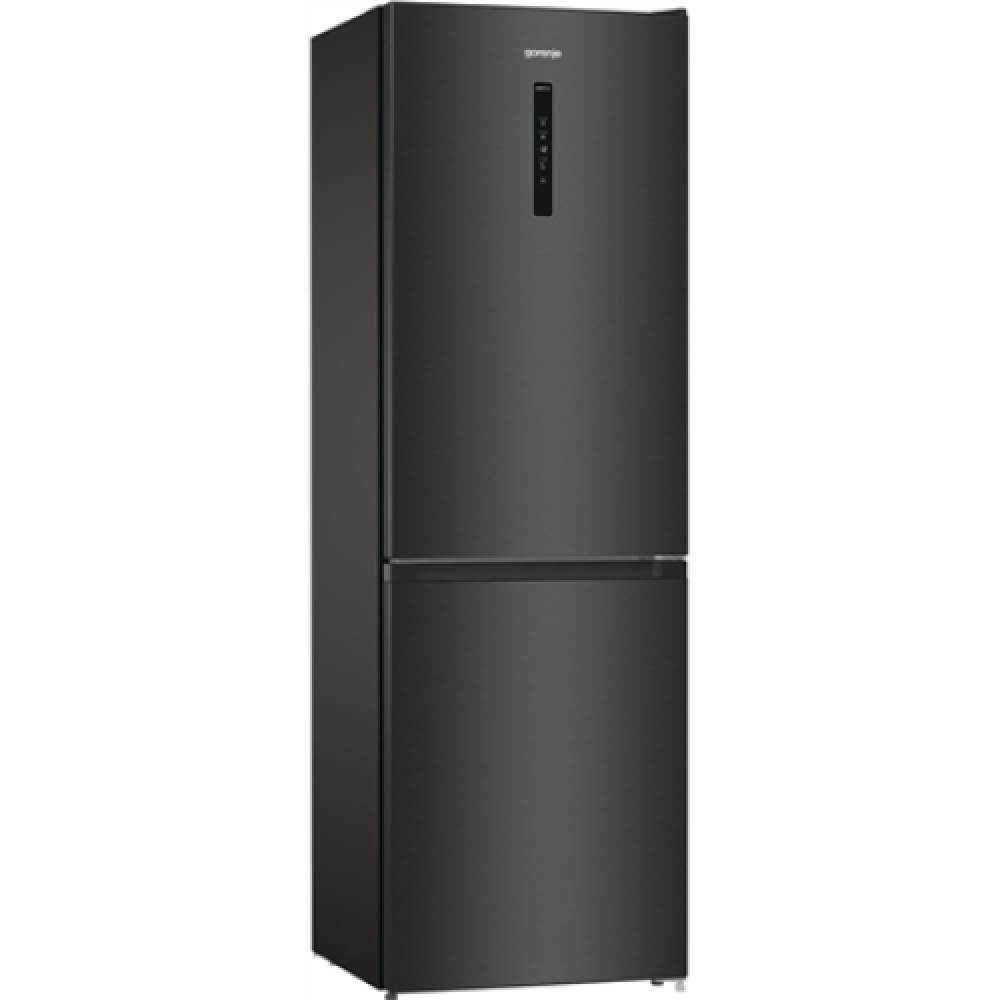 Gorenje Refrigerator NRK619EABXL4 Energy efficiency class E, Free standing, Combi, Height 185 cm, No Frost system, Fridge net capacity 204 L, Freezer net capacity 96 L, Display, 38 dB, Black
