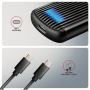 AXAGON USB-C 10Gbps M.2 NVMe SSD Enclosure, Screwless, RIBBED Aluminum , EEM2-SC