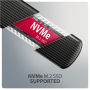 AXAGON USB-C 10Gbps M.2 NVMe SSD Enclosure, Screwless, RIBBED Aluminum , EEM2-SC