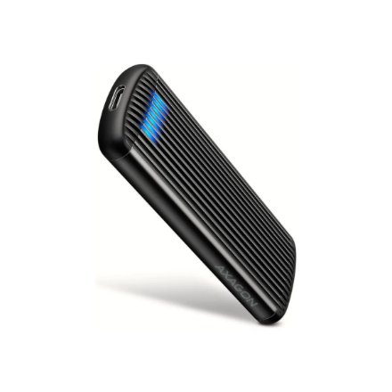AXAGON USB-C 10Gbps M.2 NVMe SSD Enclosure, Screwless, RIBBED Aluminum , EEM2-SC