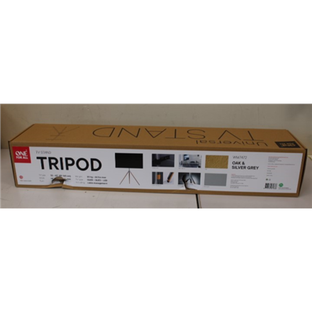 SALE OUT. One for All WM7472 Tripod Universal TV Stand 32-65, 360 , Light, Vesa 400 , ONE For ALL , Floor stand , WM 7472 , Turn , 32-65 , Maximum weight (capacity) 30 kg , DAMAGED PACKAGING , Light