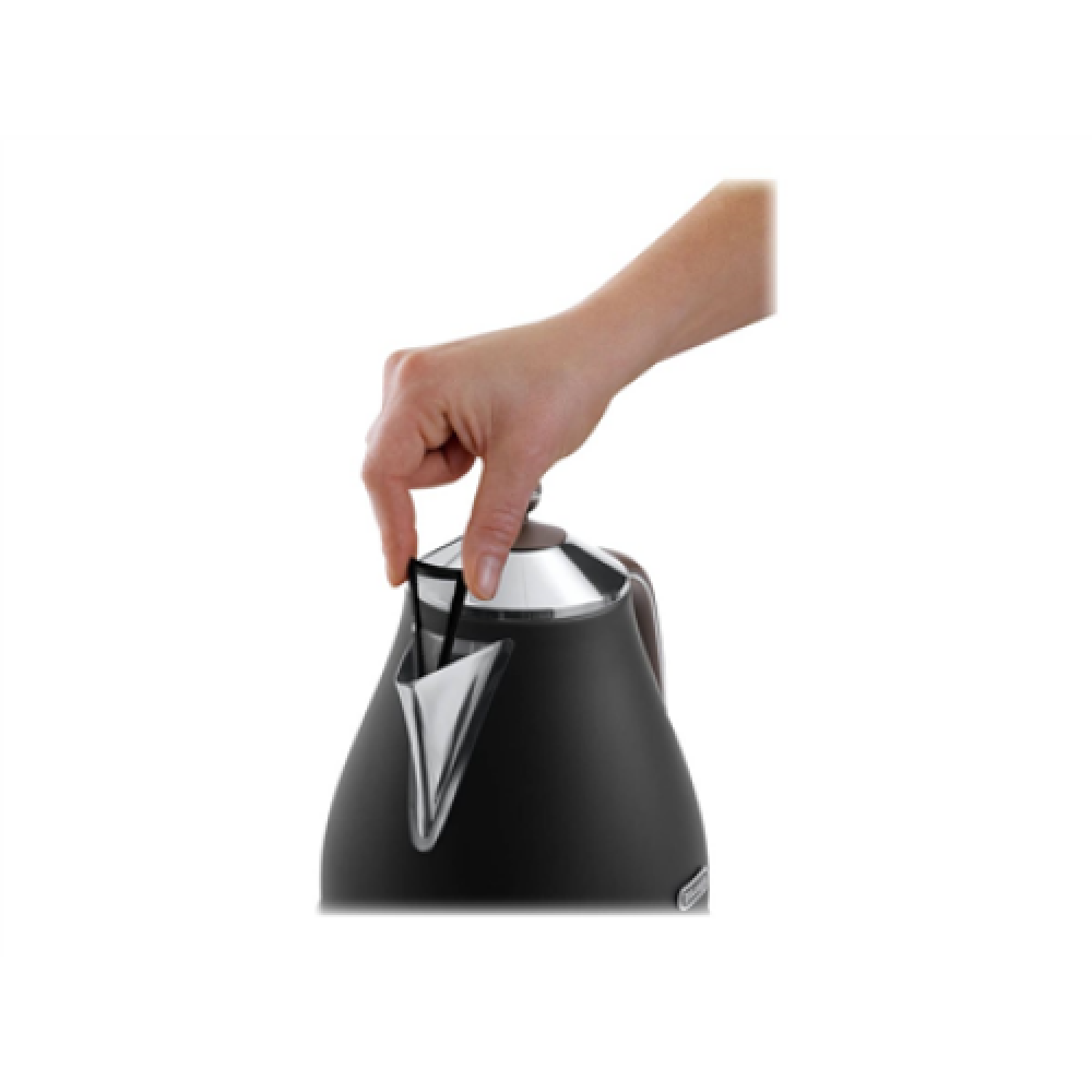 Delonghi , Icona Vintage , KBOV2001BK , Standard kettle , 2000 W , 1.7 L , Stainless steel , 360° rotational base , Black