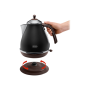 Delonghi , Icona Vintage , KBOV2001BK , Standard kettle , 2000 W , 1.7 L , Stainless steel , 360° rotational base , Black