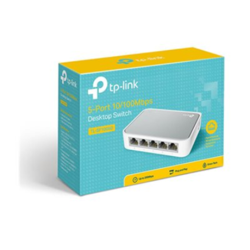 TP-LINK , Switch , TL-SF1005D , Unmanaged , Desktop , 10/100 Mbps (RJ-45) ports quantity 5 , Power supply type External , 36 month(s)