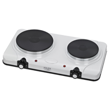 Adler , Free standing table hob , AD 6504 , Number of burners/cooking zones 2 , White , Electric