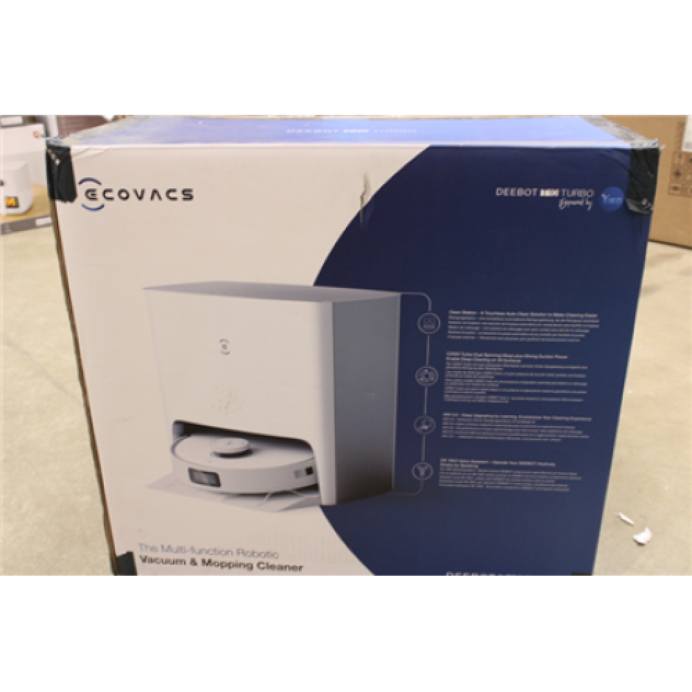 SALE OUT. Ecovacs Vacuum cleaner DEEBOT T10 TURBO Wet&Dry Operating time (max) 180 min Lithium Ion 5200 mAh Dust capacity 0.4 L 3000 Pa White Battery warranty 24 month(s) USED, SCRATCHED, DIRTY 24 month(s)