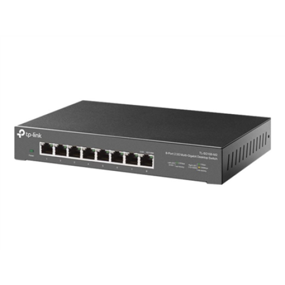 TP-LINK , 8-Port 2.5G Desktop Switch , TL-SG108-M2 , Unmanaged , Desktop , Power supply type External