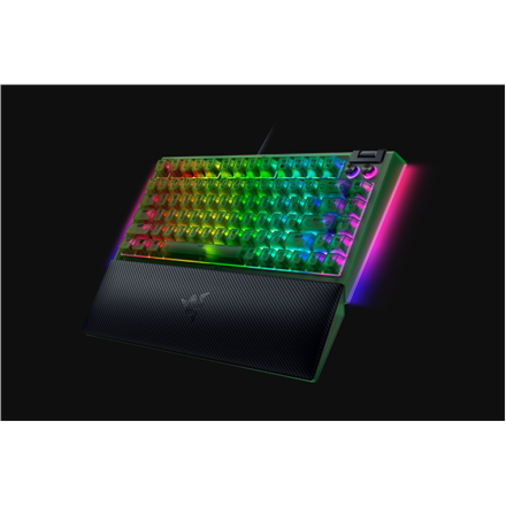 Razer BlackWidow V4 75% , Mechanical Gaming keyboard , Wired , US , Phantom Green Edition , Razer Mechanical Switches (Tactile)