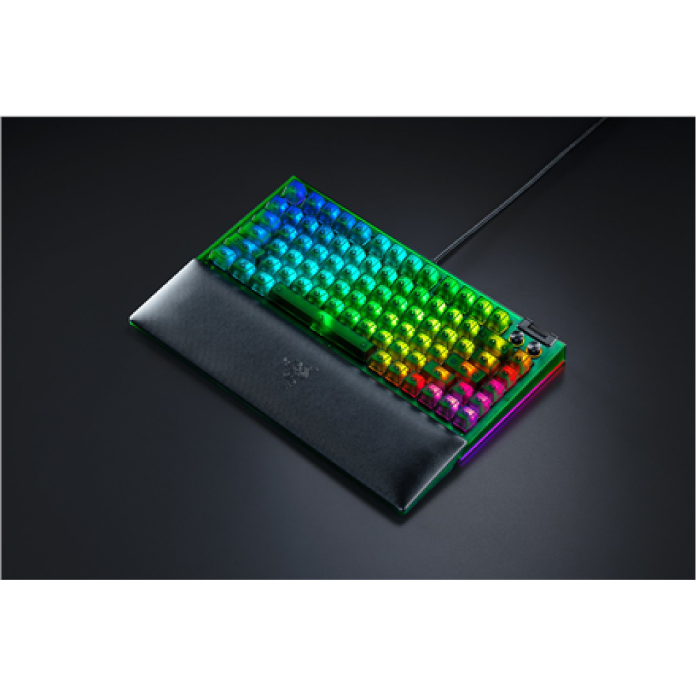 Razer BlackWidow V4 75% , Mechanical Gaming keyboard , Wired , US , Phantom Green Edition , Razer Mechanical Switches (Tactile)