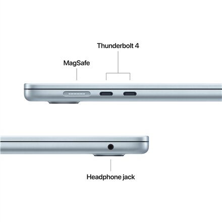 Apple MacBook , Air , Sky Blue , 15 , IPS , 2880 x 1864 pixels , Apple M4 , 16 GB , Solid-state drive capacity 256 GB , Apple M4 chip 10-core CPU/10-core GPU , macOS , 802.11ax , Bluetooth version 5.0 , Keyboard language Swedish , Keyboard backlit , Warra