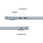 Apple MacBook , Air , Sky Blue , 15 , IPS , 2880 x 1864 pixels , Apple M4 , 16 GB , Solid-state drive capacity 256 GB , Apple M4 chip 10-core CPU/10-core GPU , macOS , 802.11ax , Bluetooth version 5.0 , Keyboard language Swedish , Keyboard backlit , Warra
