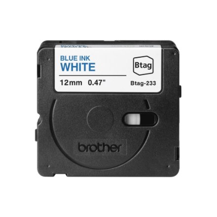 Brother BTAG-233 , Blue on White , Btag