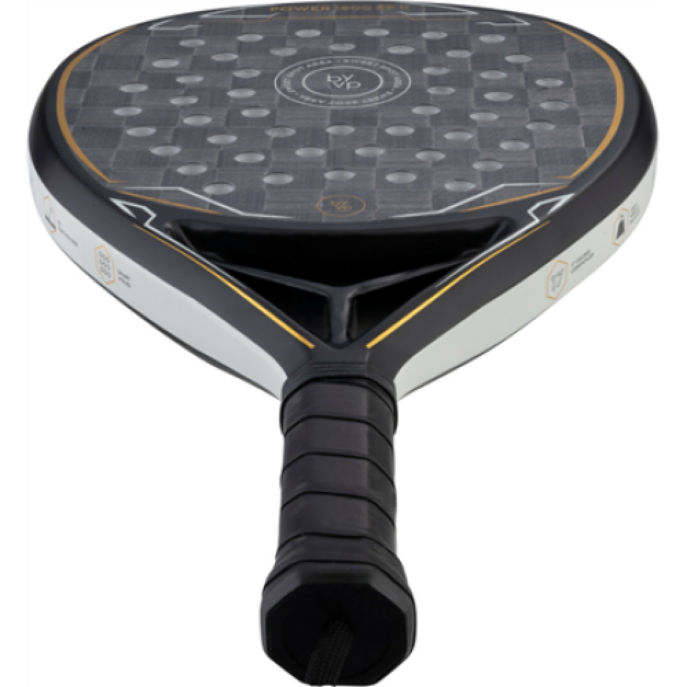 BYVP , Padel Racket POWER 1800 II , Black/White/Gold