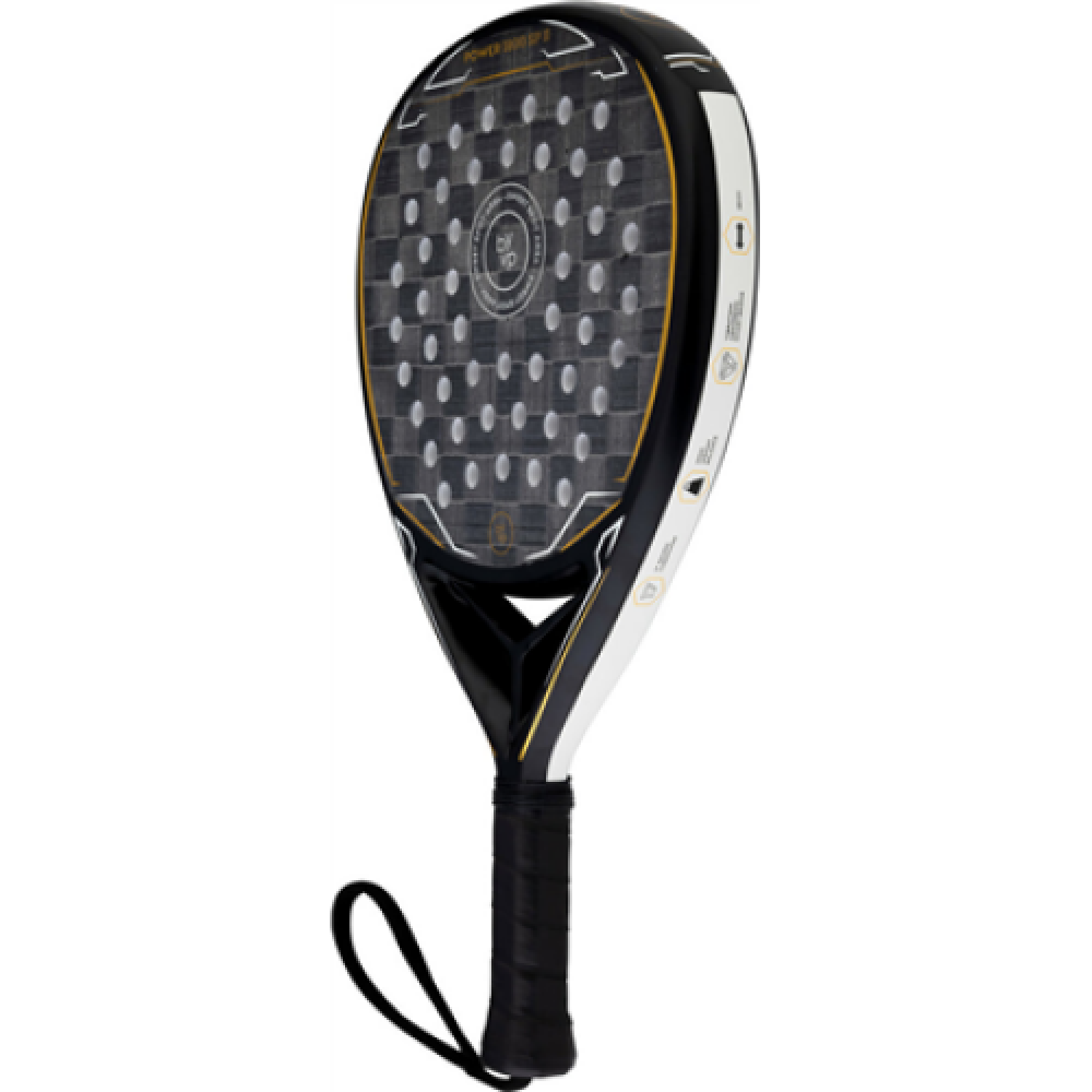 BYVP , Padel Racket POWER 1800 II , Black/White/Gold