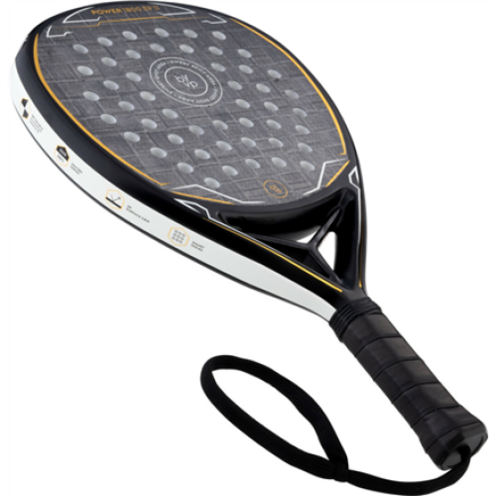 BYVP , Padel Racket POWER 1800 II , Black/White/Gold