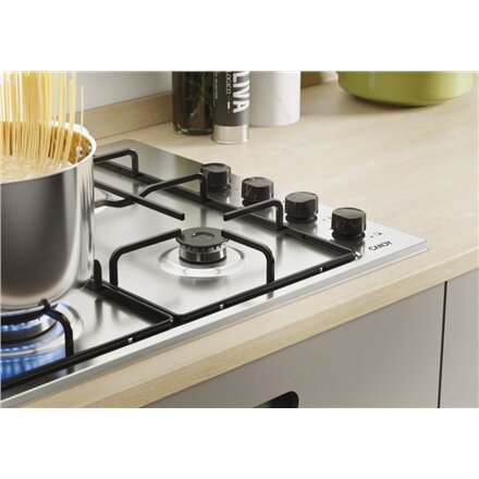 Candy Hob , Idea CHW6LBX/4U2 , Gas , Number of burners/cooking zones 4 , Knob , Stainless Steel