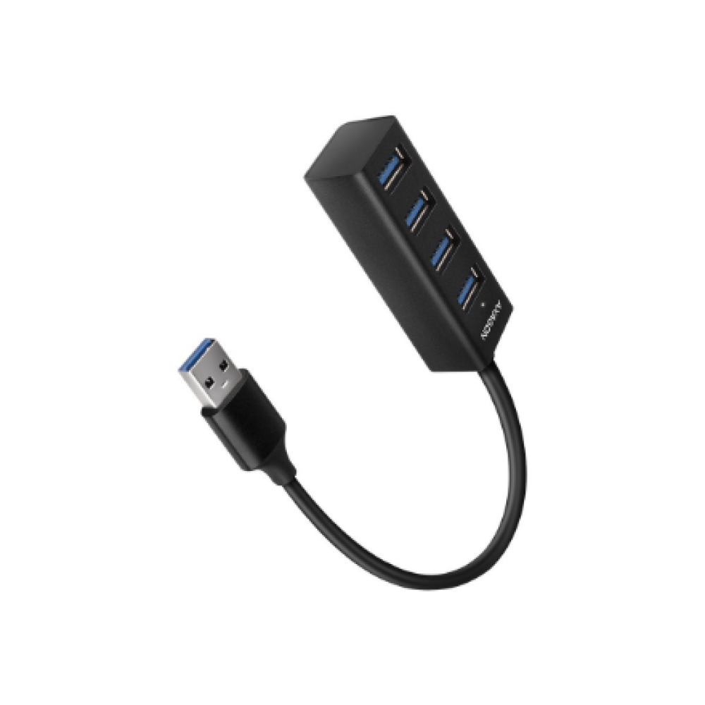 AXAGON Miniature metal four-port USB 3.2 Gen 1 hub , HUE-M1A