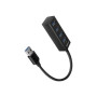 AXAGON Miniature metal four-port USB 3.2 Gen 1 hub , HUE-M1A
