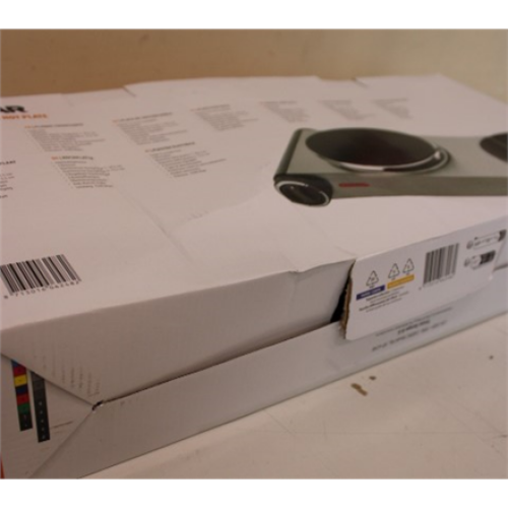 SALE OUT. Tristar KP-6248 Free standing table hob, Stainless Steel/Black , Tristar Free standing table hob , KP-6248 , Number of burners/cooking zones 2 , Stainless Steel/Black , DAMAGED PACKAGING, SCRTACHED ON SIDE, DENT KNOBS , Electric