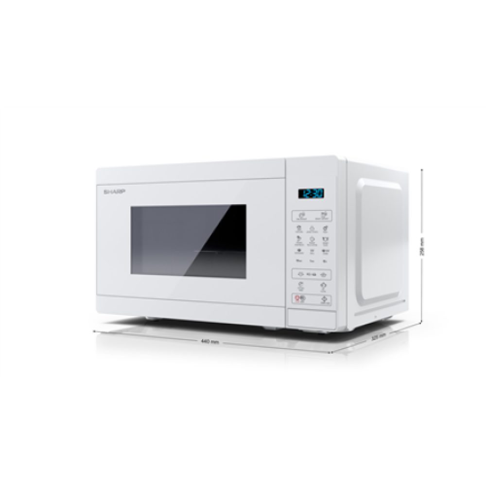 Sharp Microwave Oven with Grill YC-MG02E-C Free standing, 800 W, Grill, White