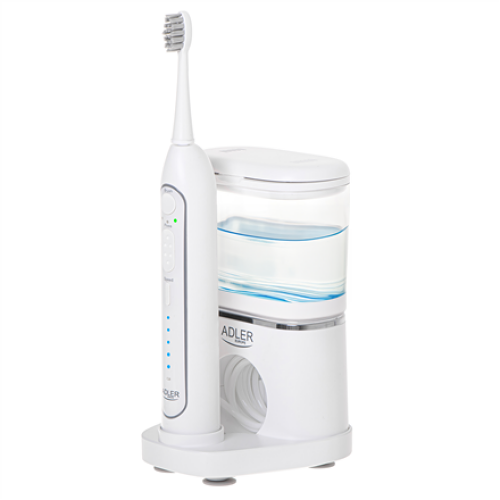 Adler , 2-in-1 Water Flossing Sonic Brush , AD 2180w , Rechargeable , For adults , Number of brush heads included 2 , Number of teeth brushing modes 1 , White