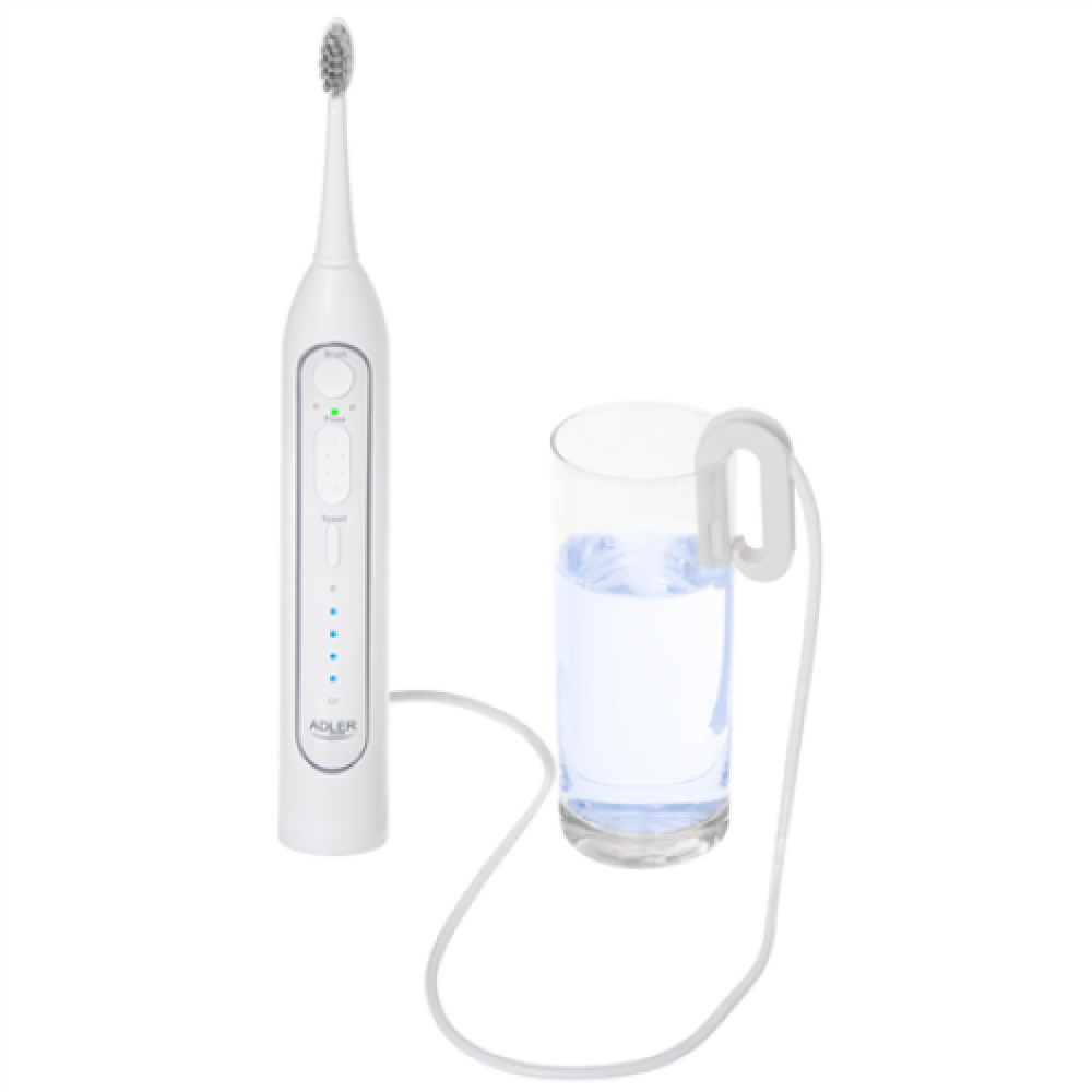 Adler , 2-in-1 Water Flossing Sonic Brush , AD 2180w , Rechargeable , For adults , Number of brush heads included 2 , Number of teeth brushing modes 1 , White