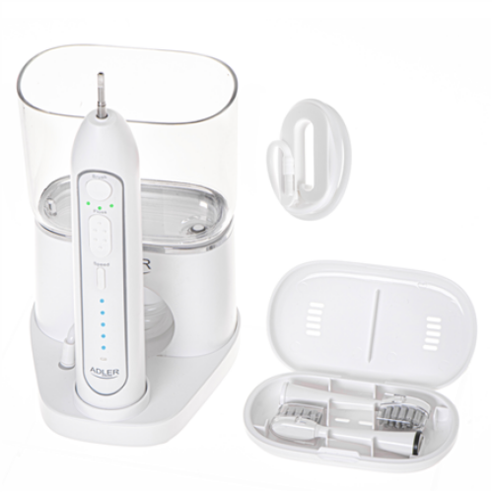 Adler , 2-in-1 Water Flossing Sonic Brush , AD 2180w , Rechargeable , For adults , Number of brush heads included 2 , Number of teeth brushing modes 1 , White