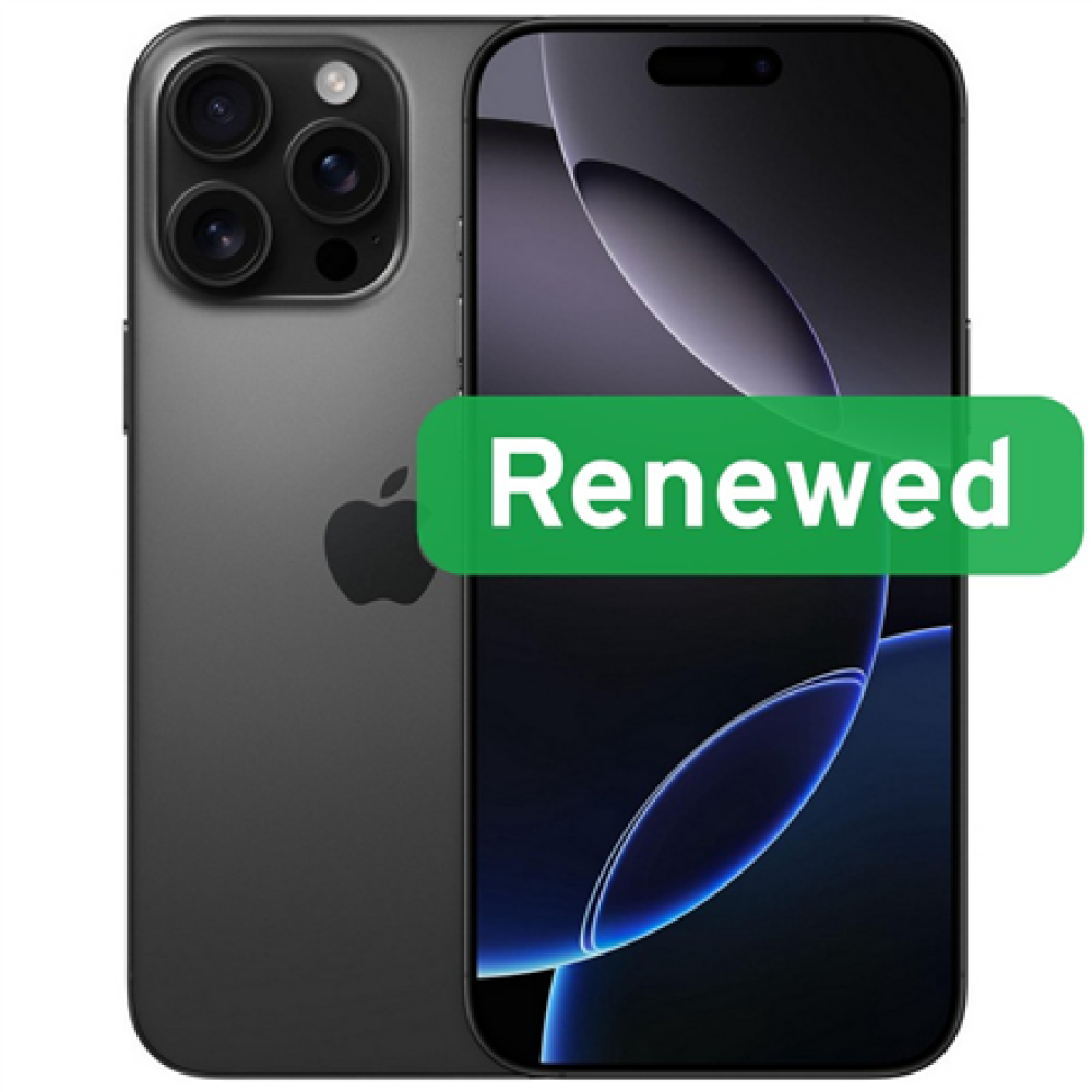 Apple Renewed Grade C , Apple iPhone 16 Pro Max , Black Titanium , 6.9 , Super Retina XDR OLED , 256 GB , 5G , iOS