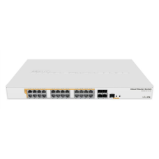 MikroTik , CRS328-24P-4S+RM Gigabit Ethernet POE/POE+ router/switch , 12 month(s) , PoE/Poe+ ports quantity 24 , Power supply type Single , Rackmountable , 1 Gbps (RJ-45) ports quantity 24x 1GbE , SFP+ ports quantity 4x SFP+ , Managed L3