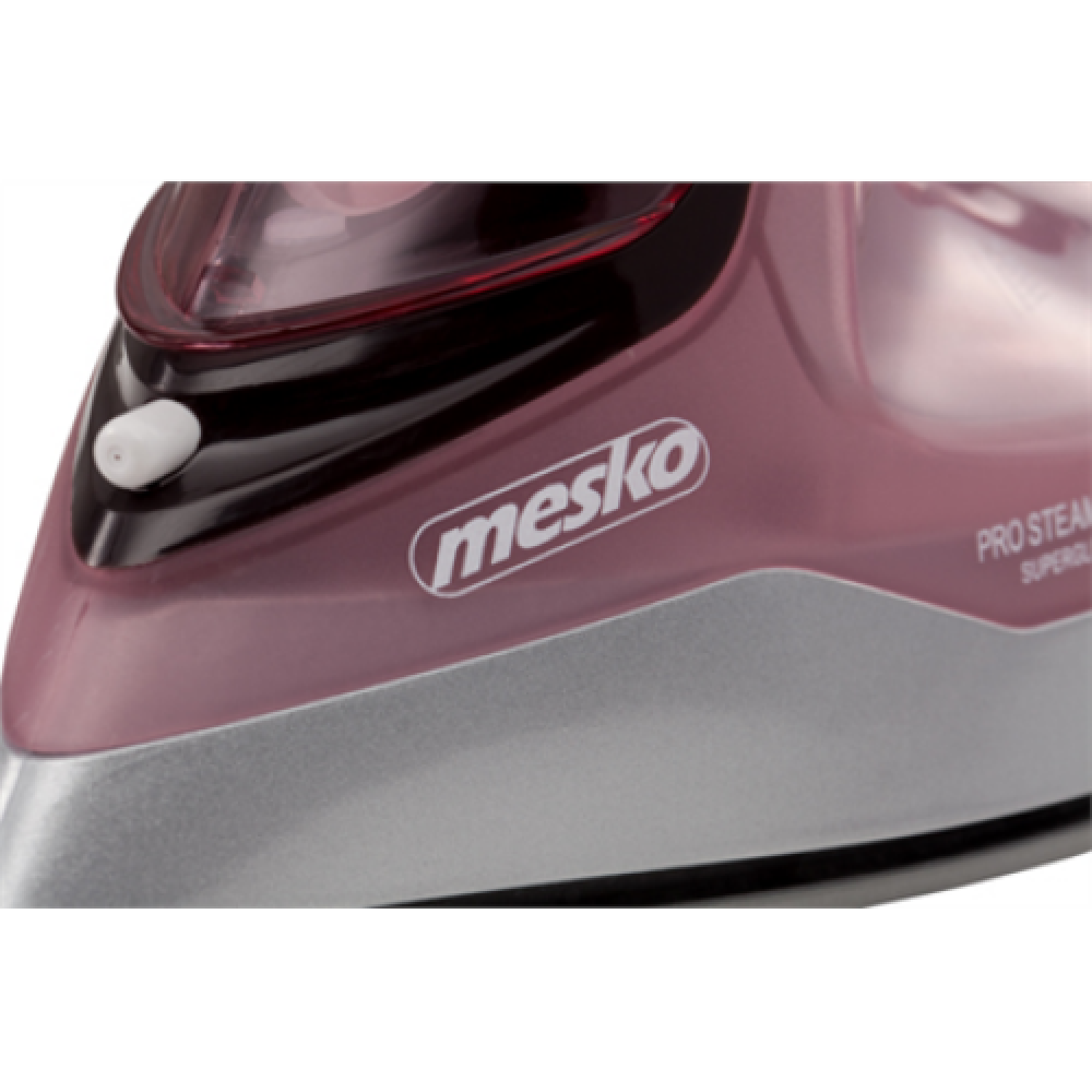 Mesko , Iron , MS 5028 , Steam Iron , 2600 W , Continuous steam 35 g/min , Steam boost performance 60 g/min , Pink/Grey