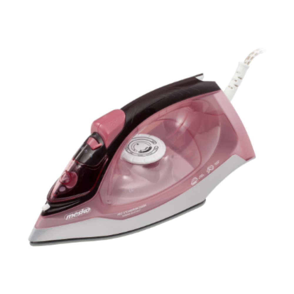Mesko , Iron , MS 5028 , Steam Iron , 2600 W , Continuous steam 35 g/min , Steam boost performance 60 g/min , Pink/Grey