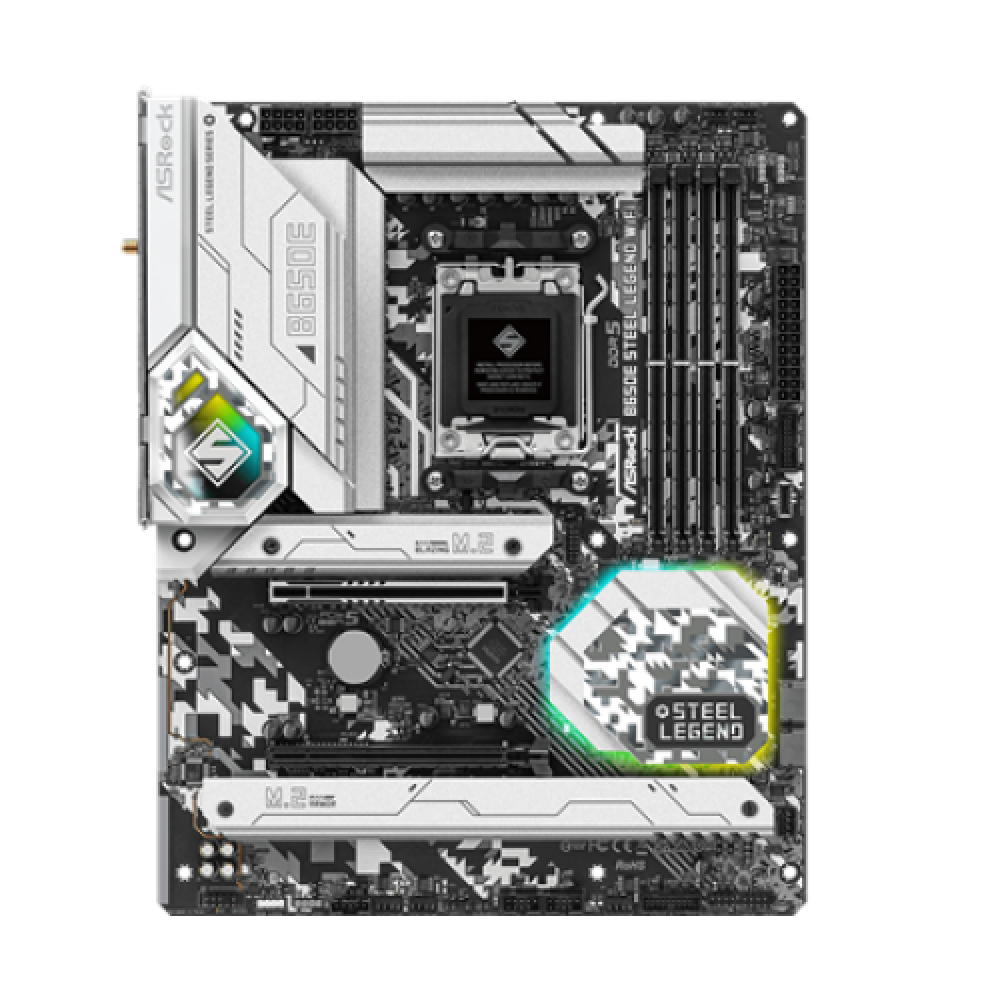 ASRock , B650E Steel Legend WiFi , Processor family AMD , Processor socket AM5 , DDR5 DIMM , Memory slots 4 , Supported hard disk drive interfaces SATA3, M.2 , Number of SATA connectors 2 , Chipset AMD B650 , ATX