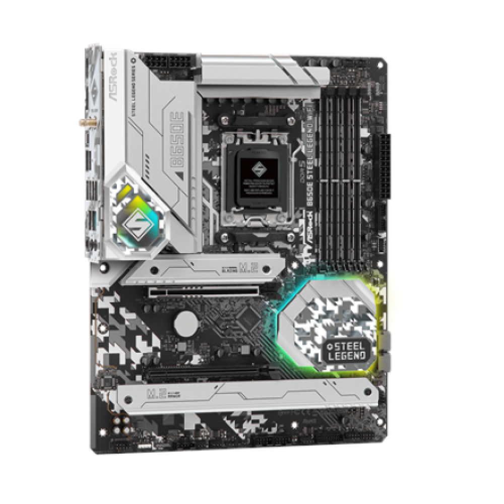 ASRock , B650E Steel Legend WiFi , Processor family AMD , Processor socket AM5 , DDR5 DIMM , Memory slots 4 , Supported hard disk drive interfaces SATA3, M.2 , Number of SATA connectors 2 , Chipset AMD B650 , ATX