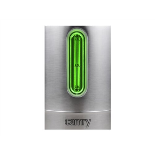 Camry , Kettle , CR 1253 , With electronic control , 2200 W , 1.7 L , Stainless steel , 360° rotational base , Stainless steel