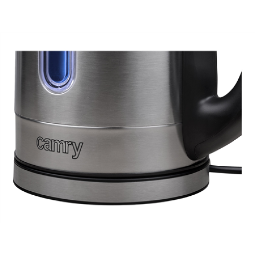 Camry , Kettle , CR 1253 , With electronic control , 2200 W , 1.7 L , Stainless steel , 360° rotational base , Stainless steel