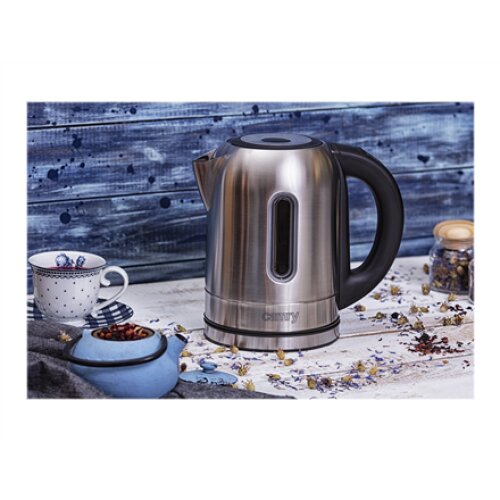 Camry , Kettle , CR 1253 , With electronic control , 2200 W , 1.7 L , Stainless steel , 360° rotational base , Stainless steel