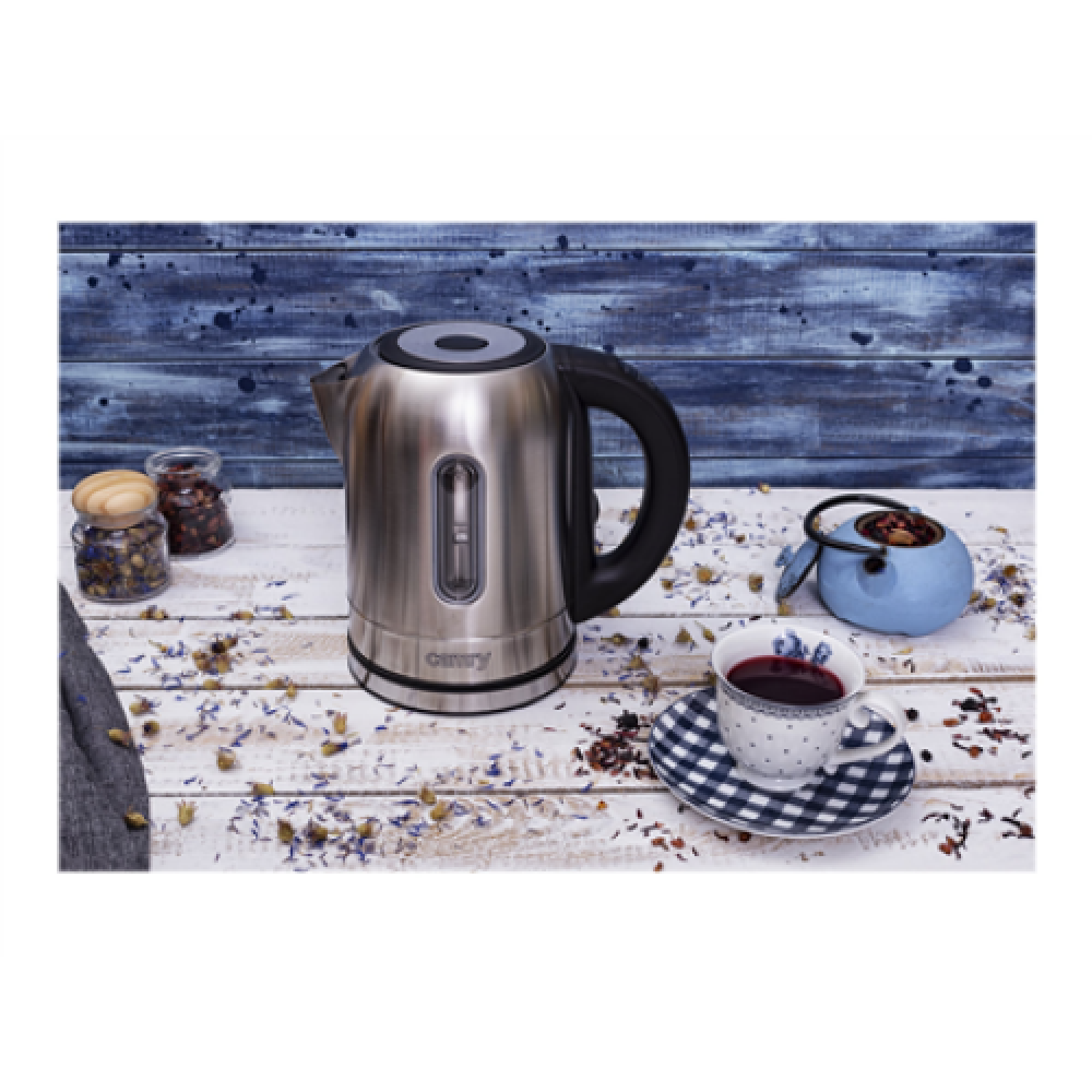 Camry , Kettle , CR 1253 , With electronic control , 2200 W , 1.7 L , Stainless steel , 360° rotational base , Stainless steel