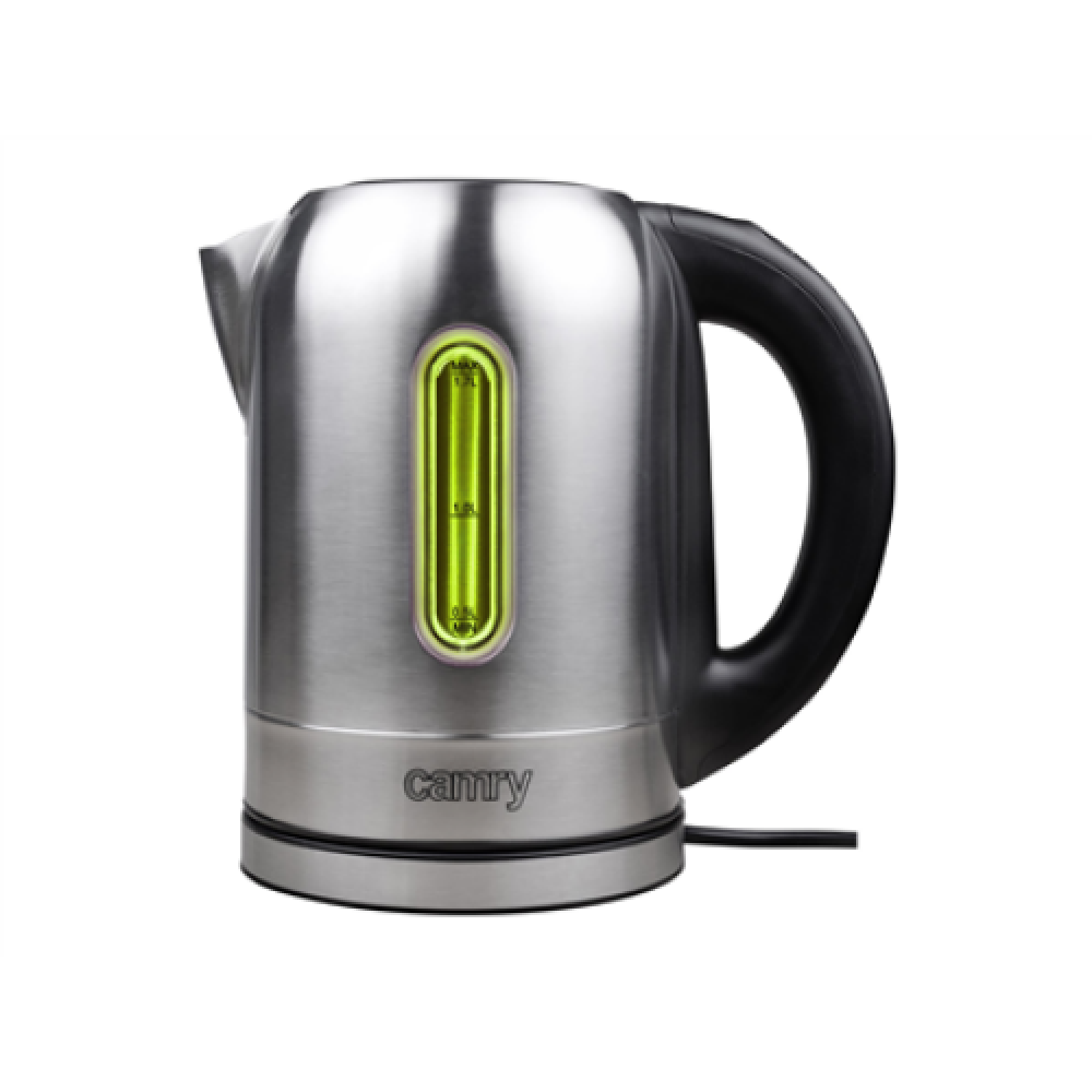 Camry , Kettle , CR 1253 , With electronic control , 2200 W , 1.7 L , Stainless steel , 360° rotational base , Stainless steel