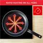TEFAL Pan , H0560442 , Frying , Diameter 24 cm , Suitable for induction hob , Fixed handle , Black