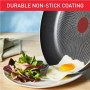 TEFAL Pan , H0560442 , Frying , Diameter 24 cm , Suitable for induction hob , Fixed handle , Black