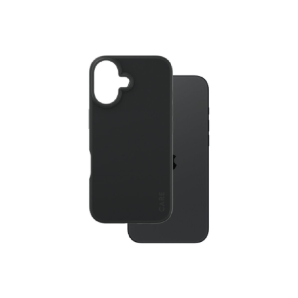 CARE Fashionable Case , Back cover , Apple , iPhone 16 , Recycled plastic , Black