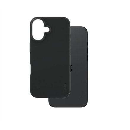 CARE Fashionable Case , Back cover , Apple , iPhone 16 , Recycled plastic , Black