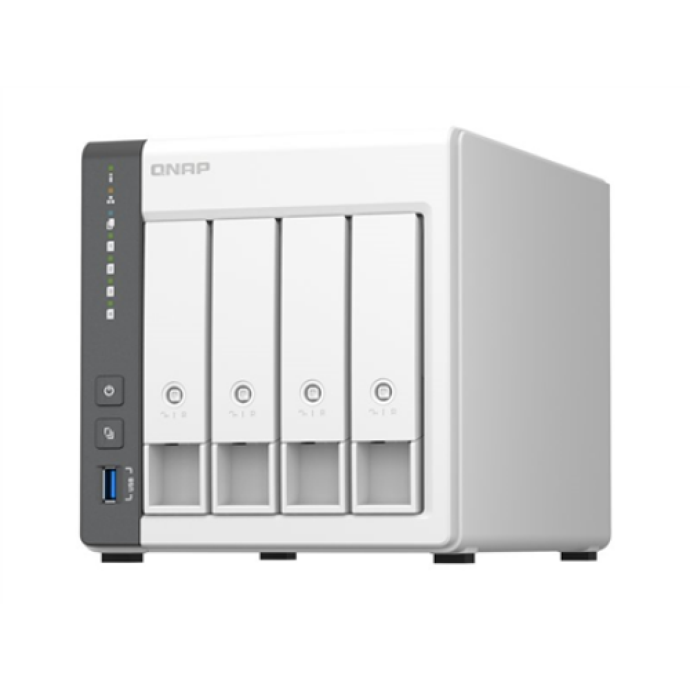QNAP , 4 Bay ARM , TS-433-4G , Cortex-A55 , ARM 4-core , Processor frequency 2.0 GHz , 4 GB , On board (non-expandable)