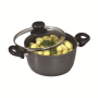 Stoneline Cooking Pot Set of 4 14461 2+2.5 L 18/20 cm Aluminium Anthracite Dishwasher proof Lid included